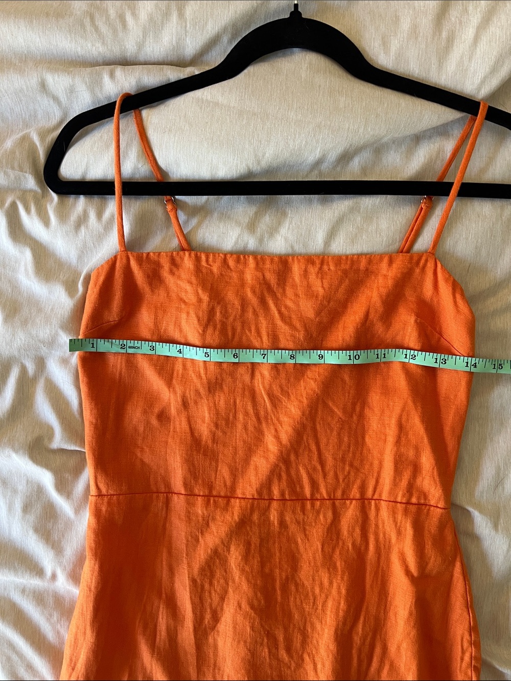 Reformation Frankie Linen Dress in Citrus - Size 4 - Picture 4 of 11